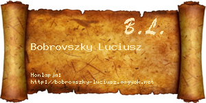 Bobrovszky Luciusz névjegykártya